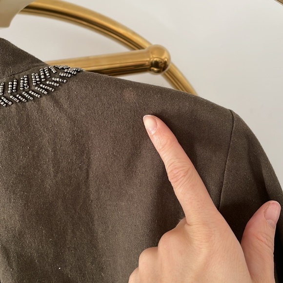 Free People |  Embroidered Green Military Jacket - Picture 10 of 10